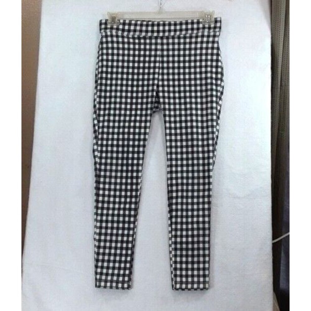 Joyous City Las Angeles size large checkered cropped leggings *